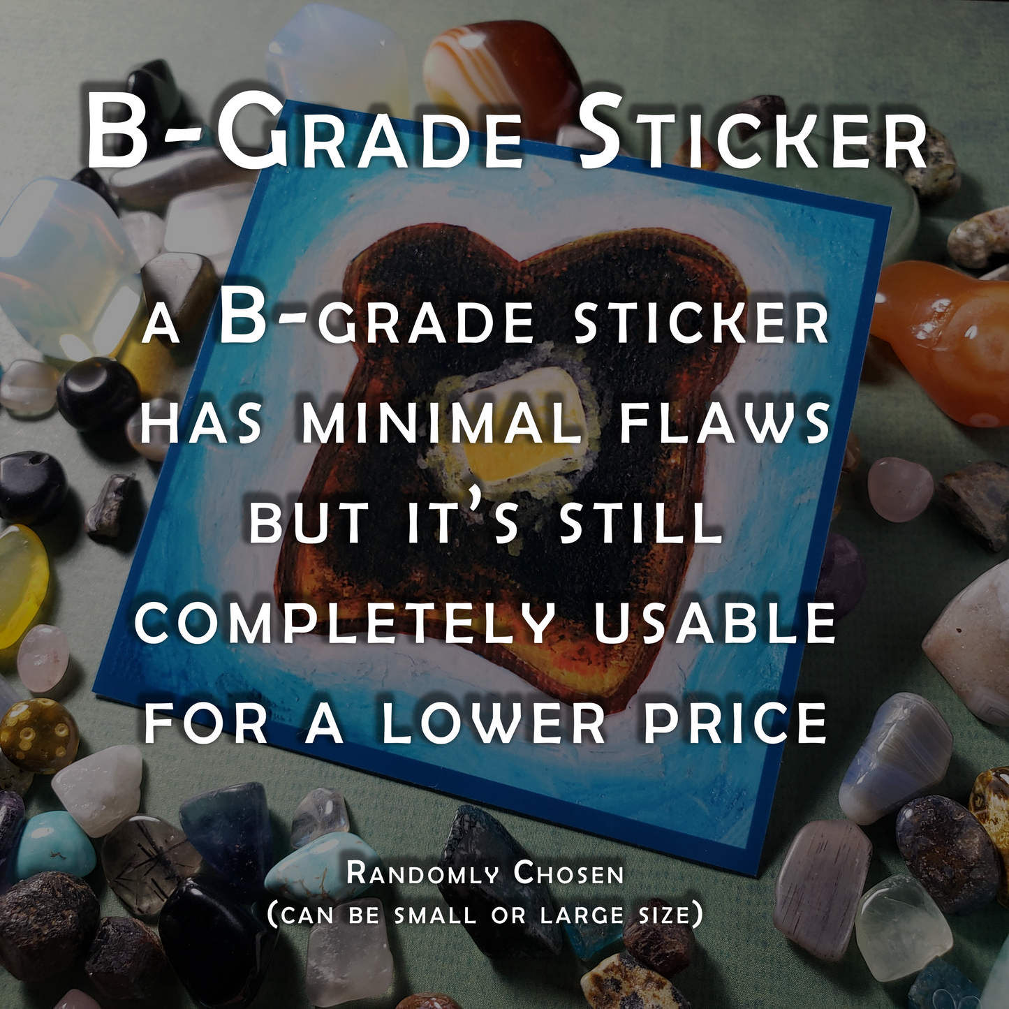 'Burnt on Blue' Sticker