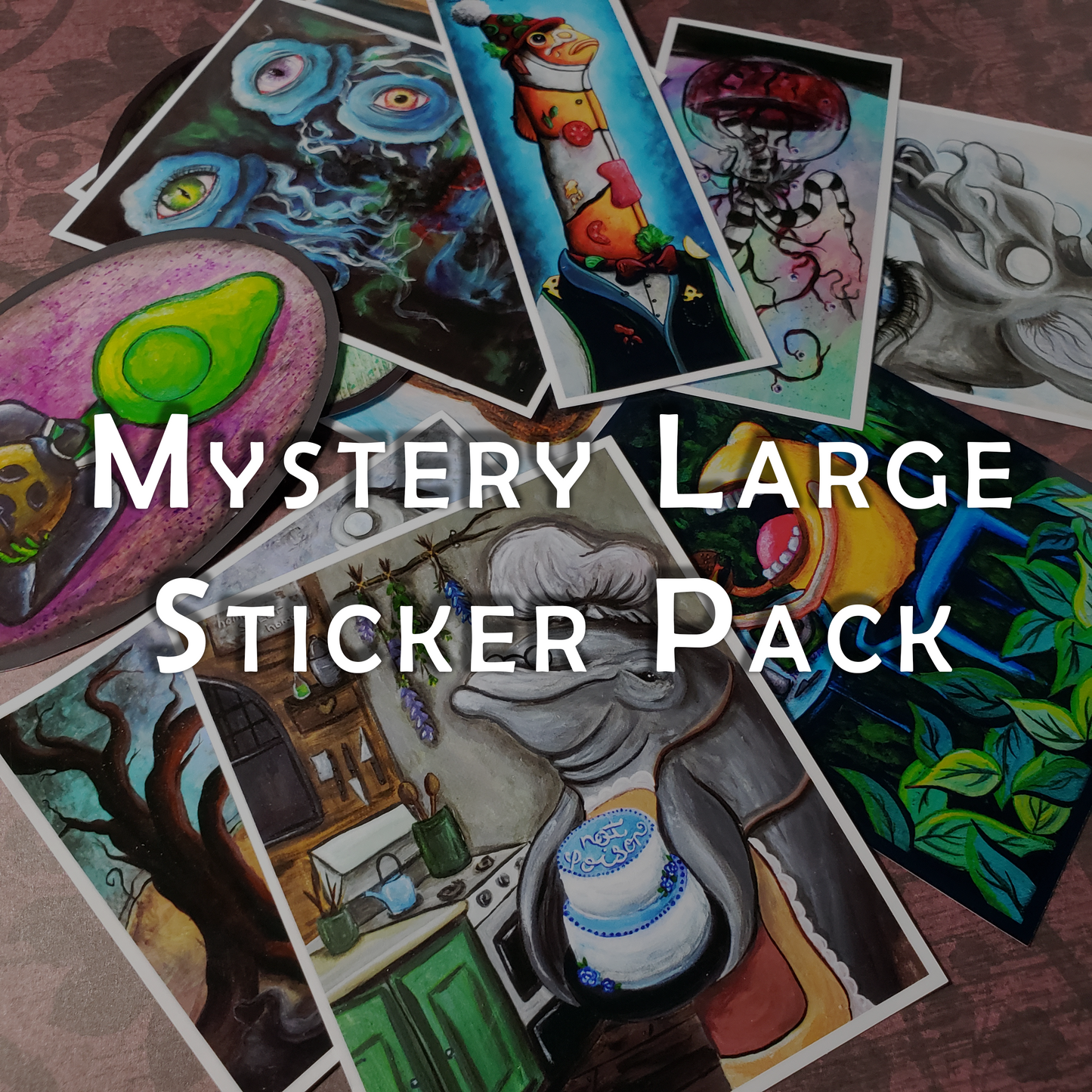Mystery Large Sticker Pack (10 Stickers)
