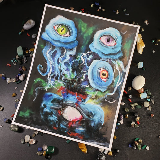 'The Judging Jellyfish' Print